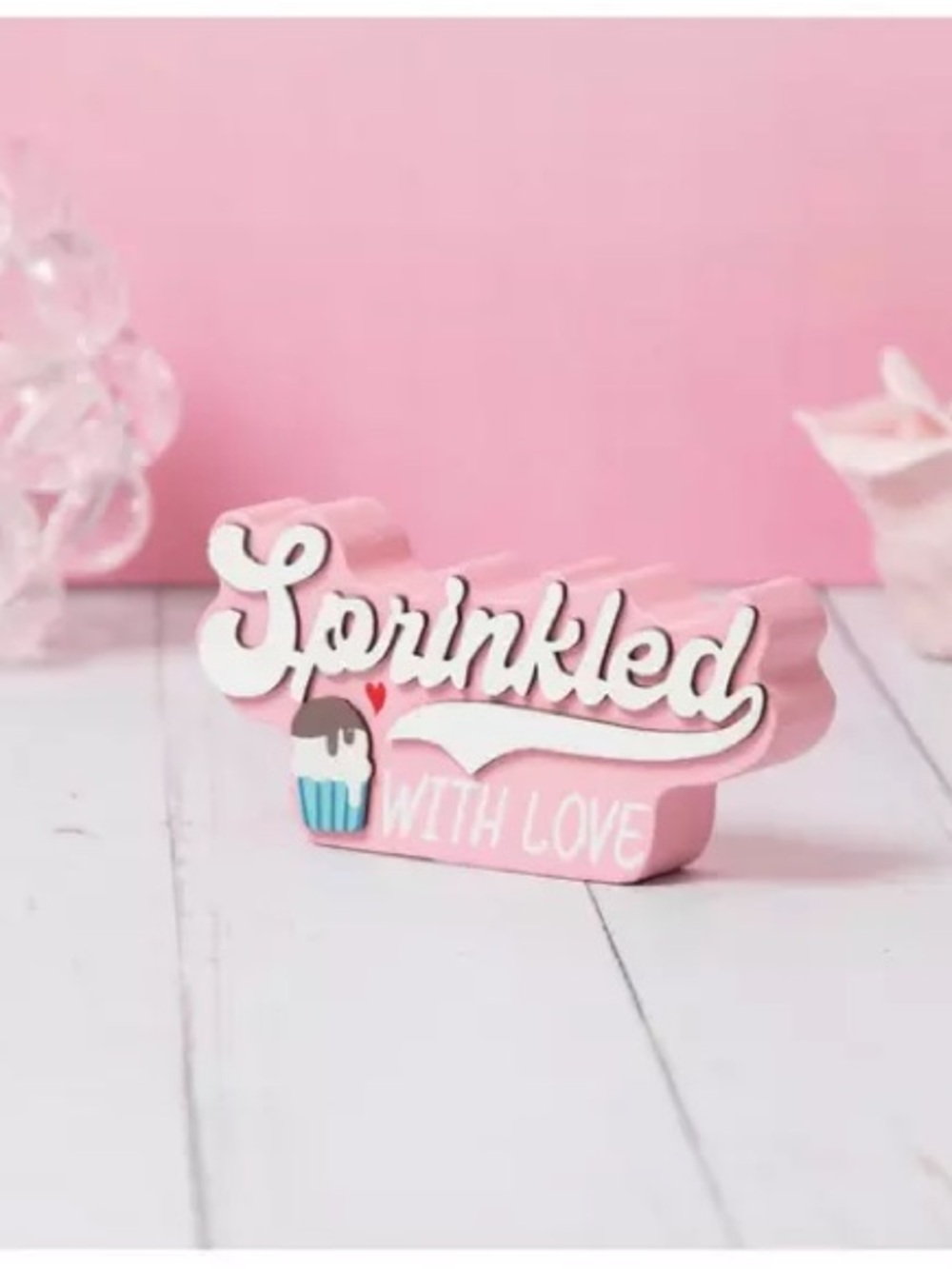 Sprinkled With Love Pink Decorative Accent Home Decor